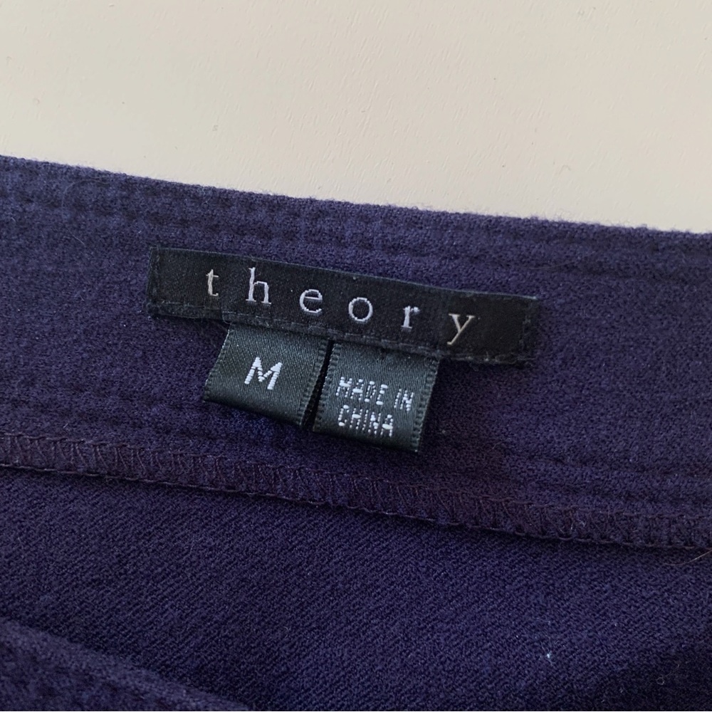Theory Purple Wool Blend Tunic Dress Medium Quiet Luxury - Picture 5 of 8